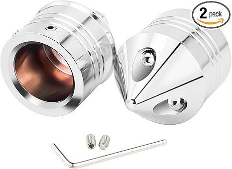 Benlari Chrome Front Axle Nut Covers (Spike)