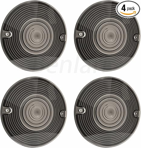 Benlari 3 1/4" Smoke Turn Signal Light Lens Covers